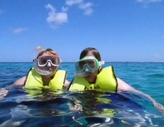  Snorkeling in the sea 
